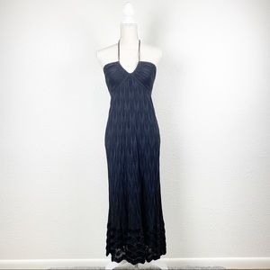 Missoni Knit Chevron Halter Dress Midi